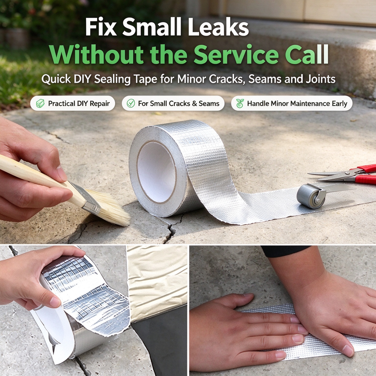 Aluminum Butyl Waterproof Leak Repair Tape