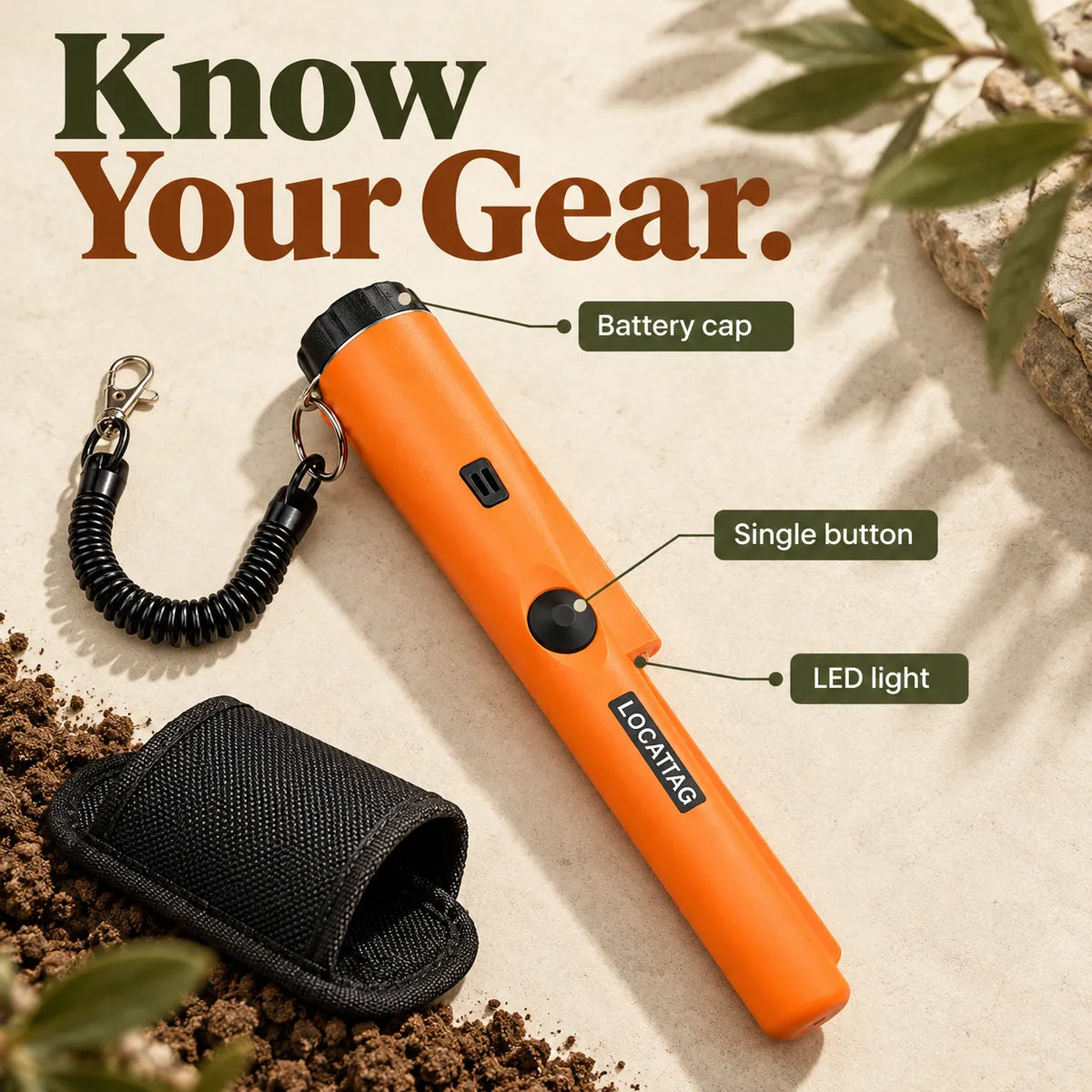 🔎 Handheld Metal Detector Pinpointer – 360° Scanning, Sound & Vibration Alerts + LED Light