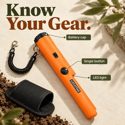 🔎 Handheld Metal Detector Pinpointer – 360° Scanning, Sound & Vibration Alerts + LED Light