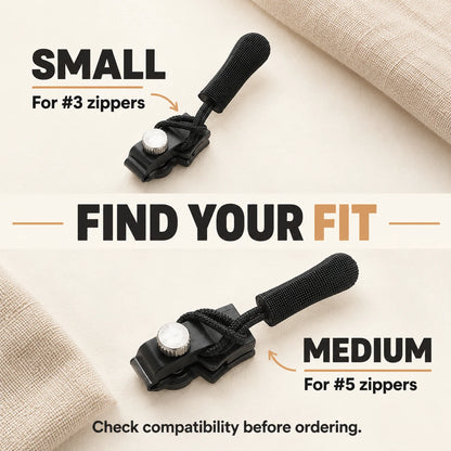 Zipper Repair Slider – No-Sew Screw-On for #3 & #5 Zippers 🧵