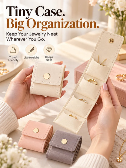 ✨ Mini Travel Jewelry Organizer – Compact, Foldable & Easy to Carry
