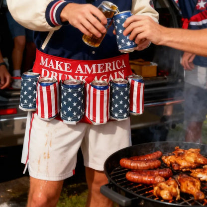 🇺🇸 6-Can Drink Belt – Party Ready & Hands-Free 🍻