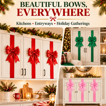 🎀Christmas Bow and Ribbon Decoration Set – Festive Door Decor and Home Decorations