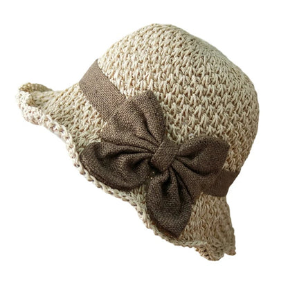 👒✨Elegant Woven Straw Sun Hat with Bow