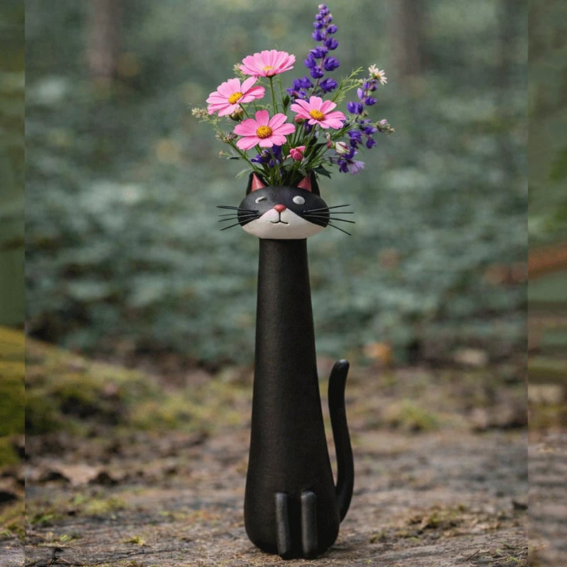 🐱 Quirky Cat Vase 🌸 Cute Home Decor