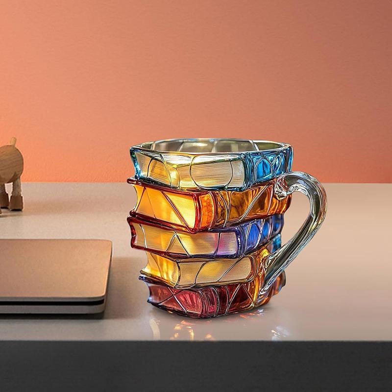 🌟Novelty 3D Painted Book Mug— Where Literature Meets Art in Your Morning Routine 📚☕