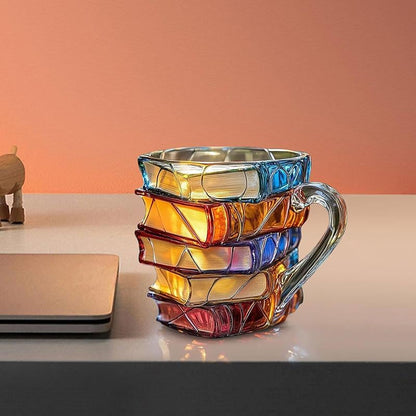 🌟Novelty 3D Painted Book Mug— Where Literature Meets Art in Your Morning Routine 📚☕