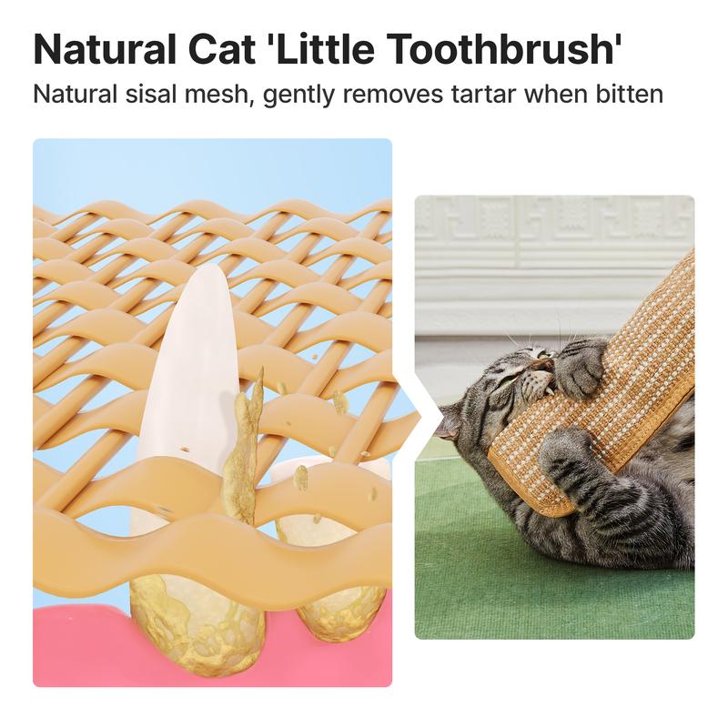 Natural Sisal Catnip Kicker Toy & Dental Pillow