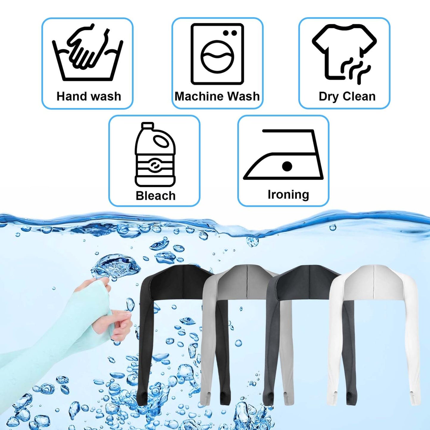 Cooling Sun Protection Shawl Sleeves - Perfect for driving, golf, cycling, and hiking🚴‍♀️🏌️‍♀️