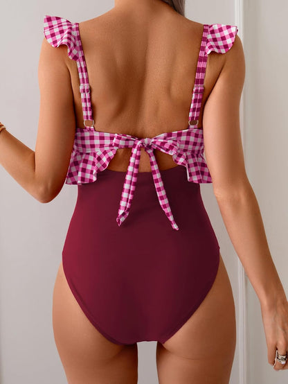 Women's Ruched Tummy Control One-Piece Swimsuit 🌊👙