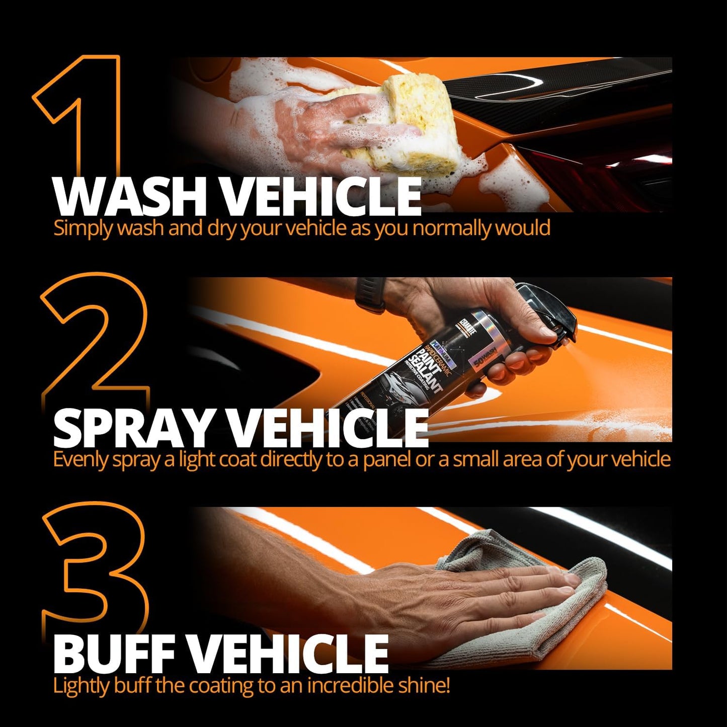 🏎️Ceramcoat Rapid Ceramic Paint Sealant - Mirror Gloss & 50-Wash Armor🚘
