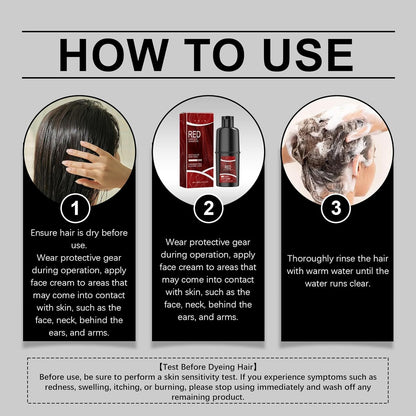 Natural Herbal Hair Color Dye Shampoo (100ml) 🌿
