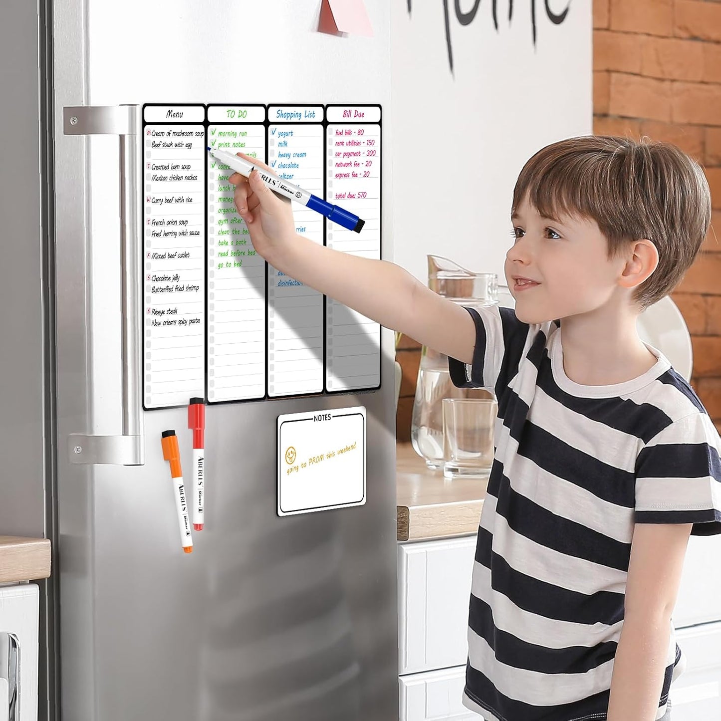 Magnetic Dry Erase To-Do List Board (4-Pack)