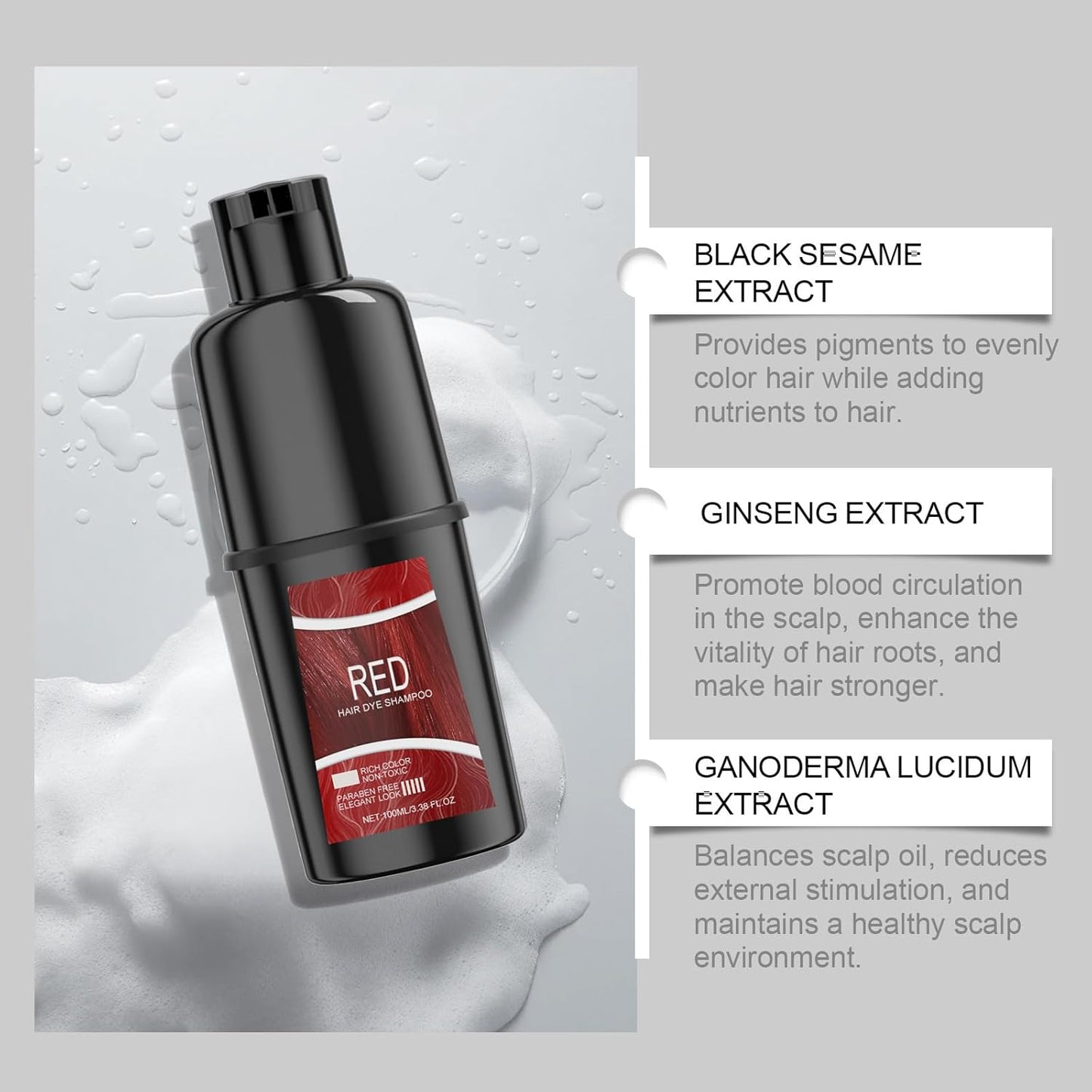 Natural Herbal Hair Color Dye Shampoo (100ml) 🌿