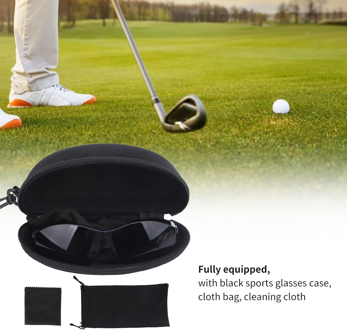 🕶️Golf ball finder blue professional lens glasses - with zippered glasses case