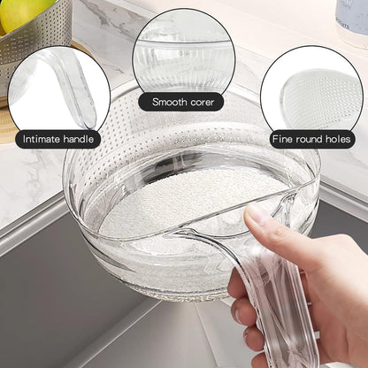 🔥 CLEARANCE SALE: Multipurpose Rice Strainer Bowl – Rinse, Drain & Prep in One