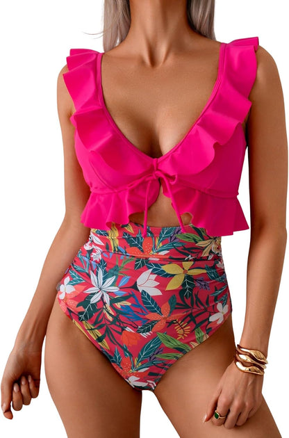 Women's Ruched Tummy Control One-Piece Swimsuit 🌊👙