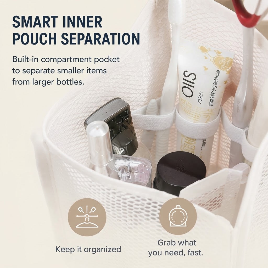 📂Portable Lightweight Mesh Toiletry Bag
