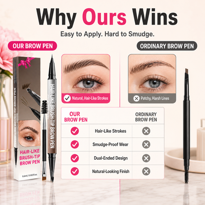 Dual-Ended Hair-Like Brush-Tip Brow Pen✨