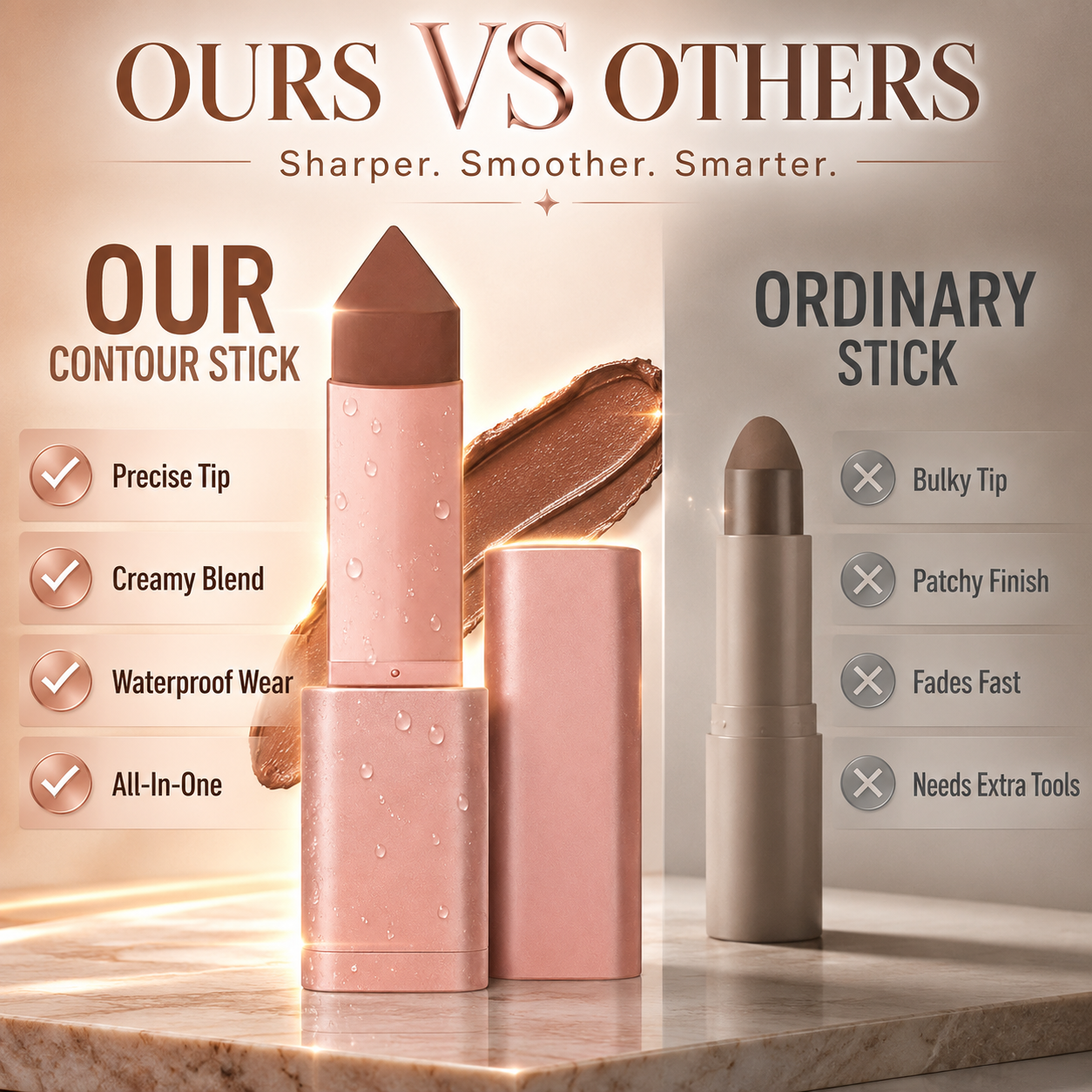 🛍️ Moisture-Lock Cream Bronzer Stick