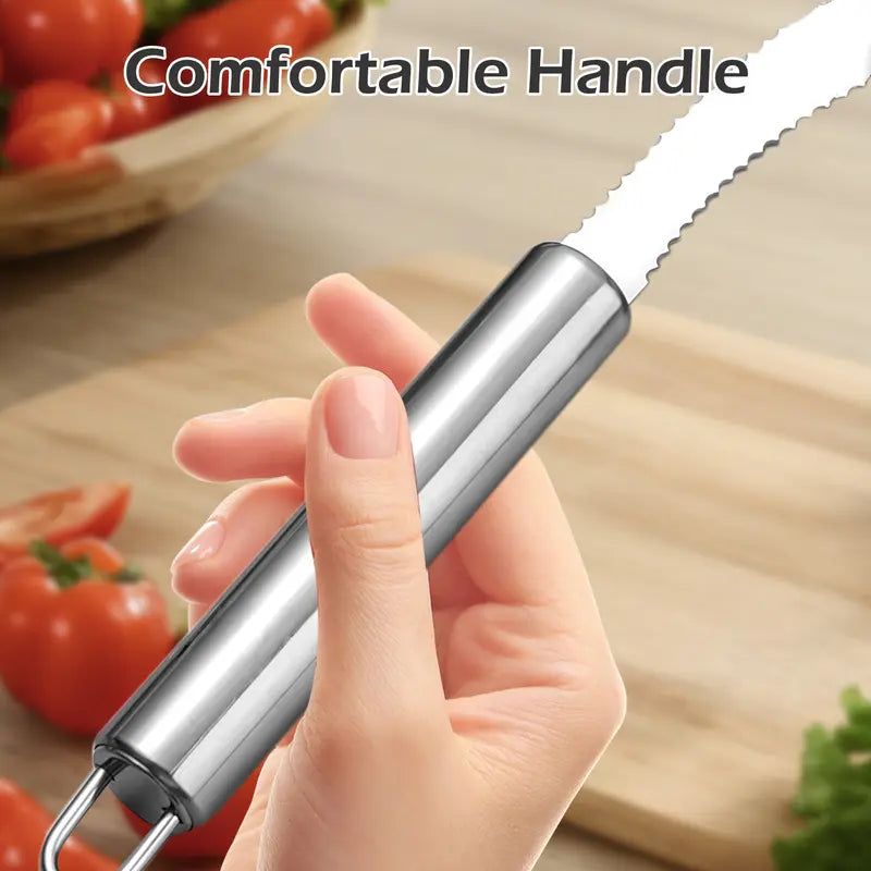 🔪Stainless steel serrated chili pepper deseeder