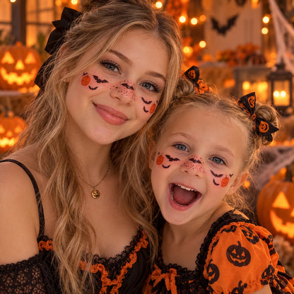 Halloween Face Stickers – 6 Spooky Costume Styles