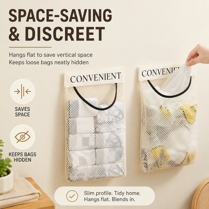 🏠Large-capacity wall-mounted garbage bag storage bag for kitchen
