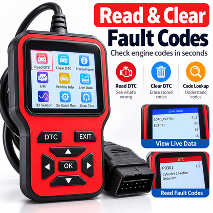 Car Diagnostic Scanner with Fault Code Reader & Live Data