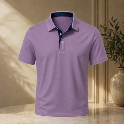 👔 Men's Premium Contrast Collar Polo