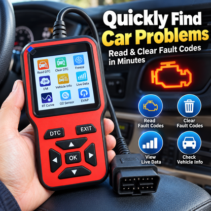 Car Diagnostic Scanner with Fault Code Reader & Live Data