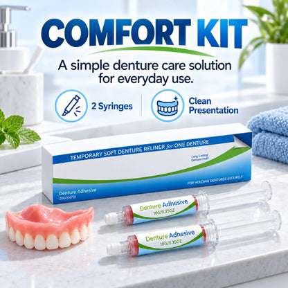 Temporary Soft Denture Reline Kit – Comfortable Fit & Cushioning