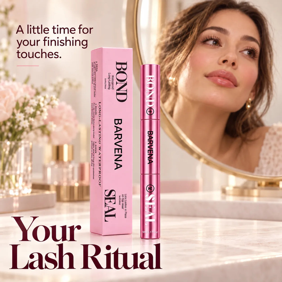 ✨ 2-in-1 Lash Bond & Seal for DIY Cluster Lashes 💗 Black Bond + Clear Seal