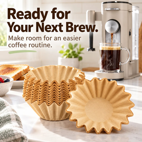 Basket-Style Paper Coffee Filters ☕ For Ninja PB041 & PB051