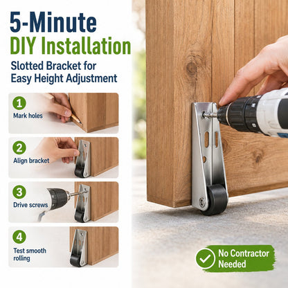 🔧 110LBS Vertical Track Roller – Anti-Wobble Door Guide System