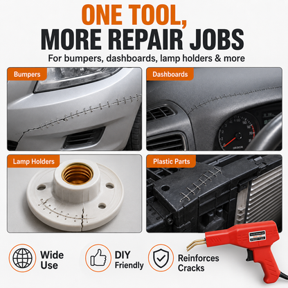 🔧 Handheld Car Plastic Welding Repair Tool (200 Staples Included)