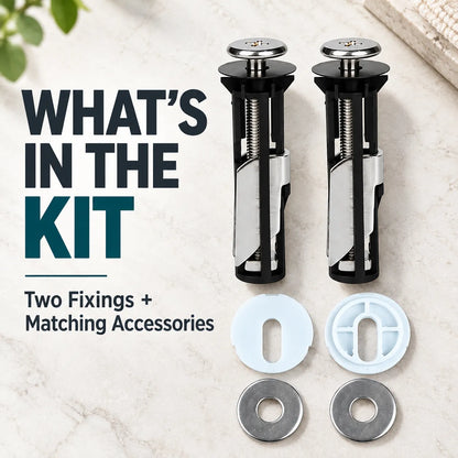 🔧 Toilet Seat Replacement Bolt Kit – Toggle Fixings with Washers