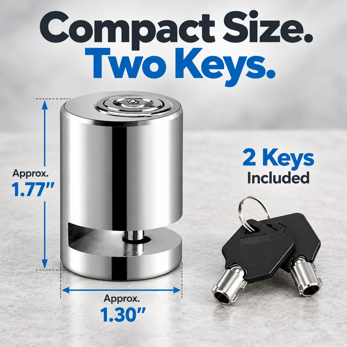 🔒 Compact Disc Brake Lock with 2 Keys