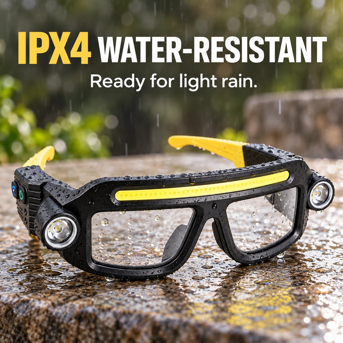 💡 Rechargeable LED Headlamp Glasses – Hands-Free Light
