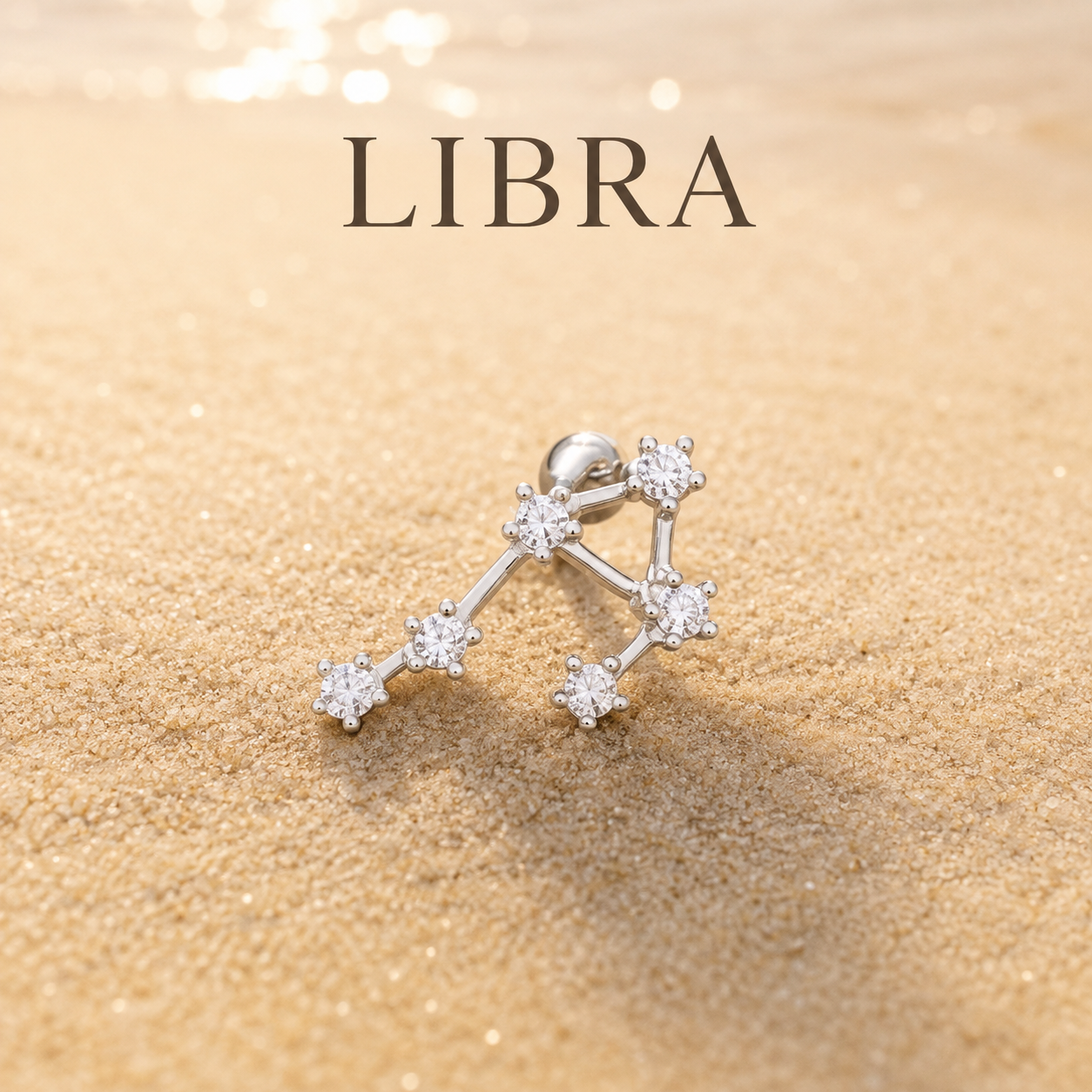 💫 12 Zodiac Constellation Studs - CZ Cartilage Piercing Jewelry