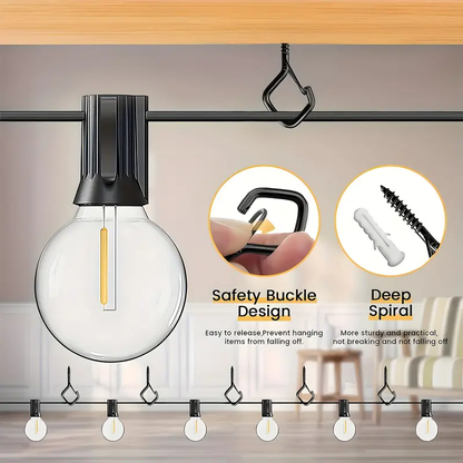 🔩 35PCS Safety Screw Eye Hooks – Strong & Secure Hanging 💪
