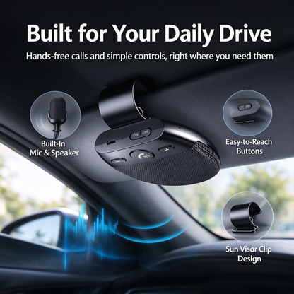 Bluetooth car sun visor hands-free speaker