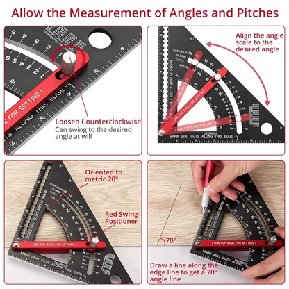 📐 Adjustable Carpenter Square – Precision Measuring Tool 🔧