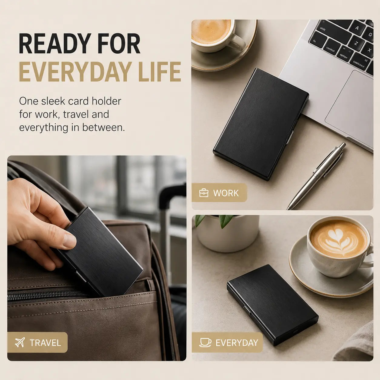 🔒 Ultra-Slim RFID Blocking Card Holder