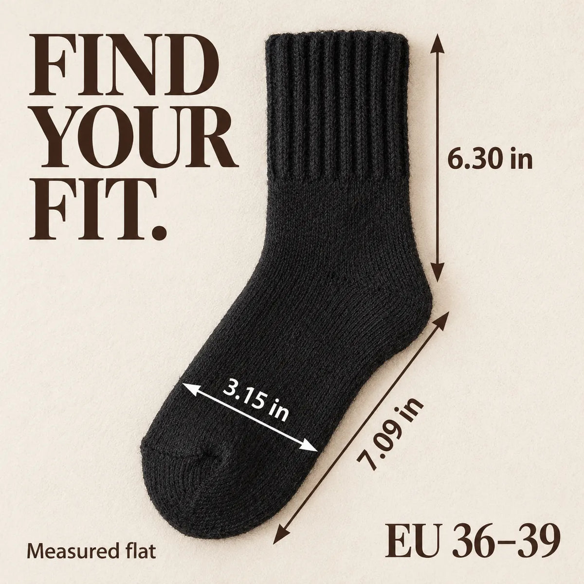 🧦 Women’s Cozy Knit Crew Socks – Ribbed Cuffs & Everyday Neutral Colors 🤎