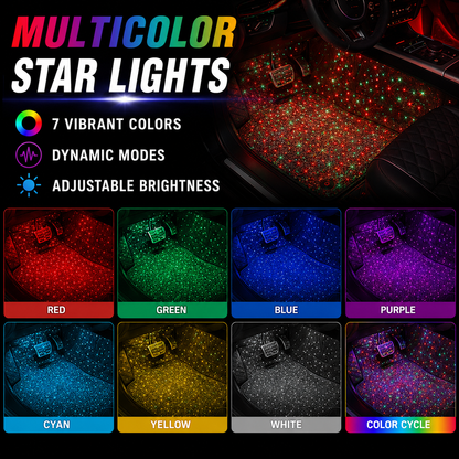 🌌 CosmicGlow 4-in-1 Car Starlight LED Kit