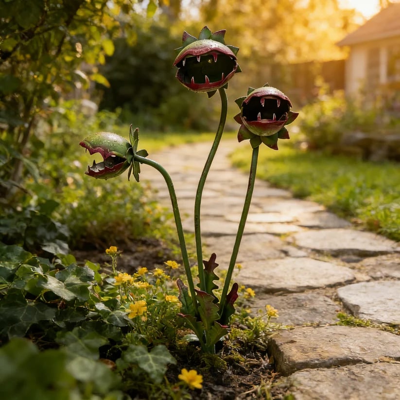 🪴Whimsical Metal Carnivorous Plant Garden Stake