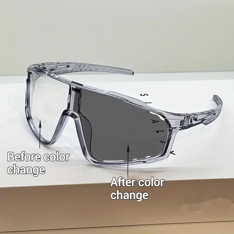 🕶️ UV400 Photochromic Polarized Safety Glasses ☀️ Anti-Glare Protection