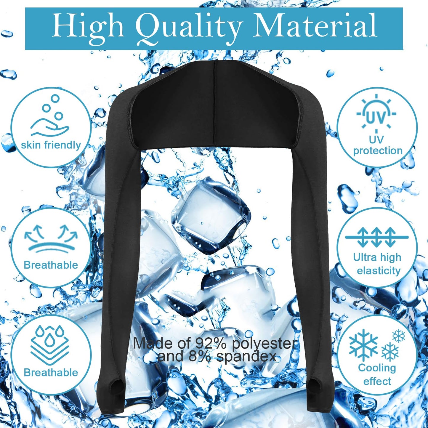 Cooling Sun Protection Shawl Sleeves - Perfect for driving, golf, cycling, and hiking🚴‍♀️🏌️‍♀️