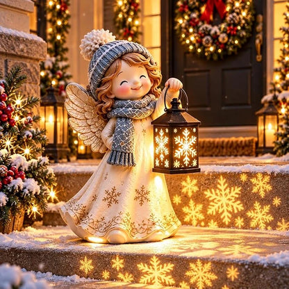 Christmas Lantern Figurines with Warm Holiday Glow
