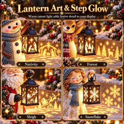 Christmas Lantern Figurines with Warm Holiday Glow